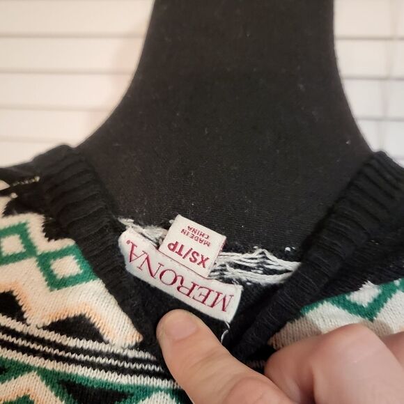 Merona sweater size XS crew neck cream color - Picture 5 of 6